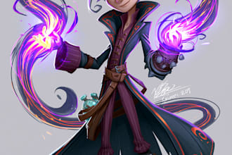 draw 2d game character illustration