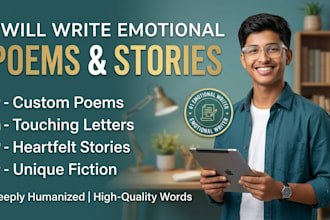 write creative emotional stories, poems, and letters