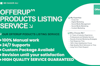 post your product ads on offerup and other platform