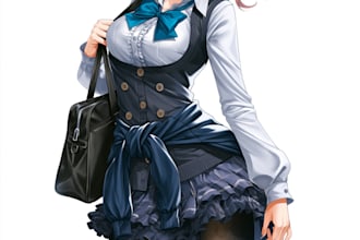anime character an illustration and anime character