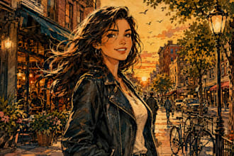 draw custom comic portrait cartoon portrait comic avatar and pop art
