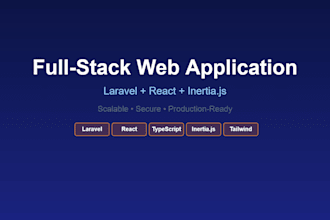 build a full stack web application with laravel and react
