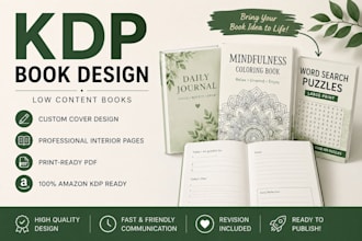 create amazon KDP low content books