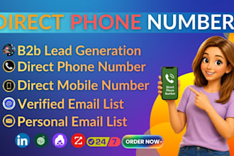 collect b2b leads direct phone cell phone mobile phone