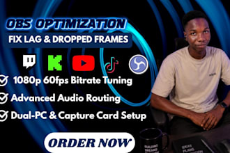 optimize obs for live streaming and fix lag or stream technical issues