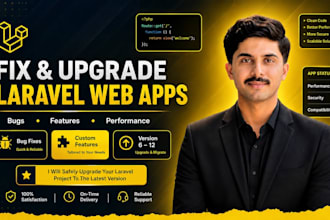 fix bugs, customize, and upgrade your laravel web application