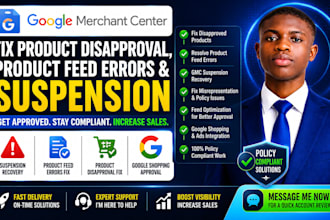 fix google merchant center product disapproval product feed error and suspension