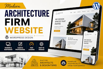 design a modern wordpress website for architecture firms