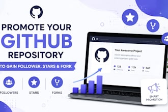 promote your github repository to gain follower stars and fork