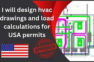 design hvac drawings and load calculations for USA permits