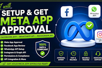 get meta app approval, facebook app review and whatsapp API permissions