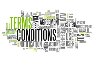 draft terms and conditions, gdpr privacy policy, cookies policy and contracts