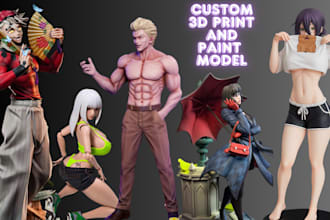 3d print and paint anime figure miniature diorama figurine stl resin 3d printing