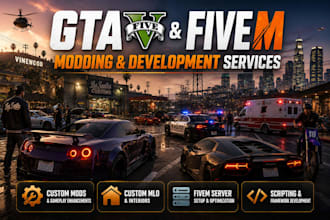 provide professional gta v and fivem modding and development