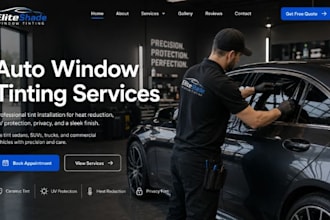 build wix window tinting website auto window tinting service website