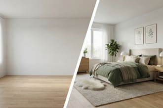 do realistic real estate virtual staging for your property