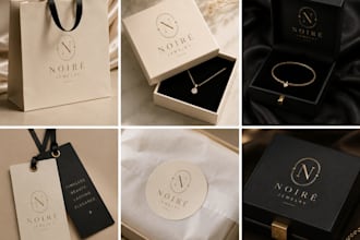 create a modern luxury logo and brand identity