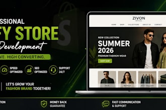 build a modern shopify fashion clothing store for your apparel brand