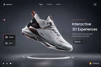build responsive 3d animated web application with firebase
