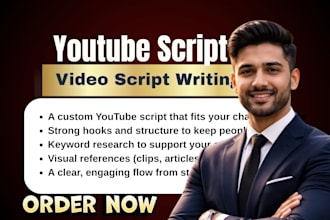 do youtube script, edit product review, video script writer, faceless video