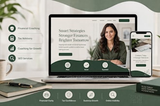build squarespace financial coach website tax advisor coach google seo service