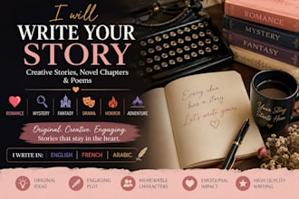 write creative stories, novel chapters, and poems