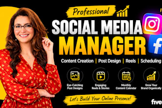be your social media marketing manager and content creator