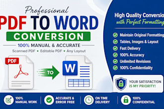 convert PDF to word manually and accurately