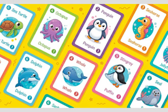 design flashcards educational cards kids learning card game memory cards