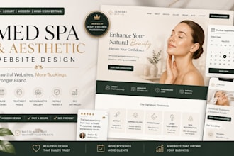design med medical spa aesthetic cosmetics beauty clinic wordpress website