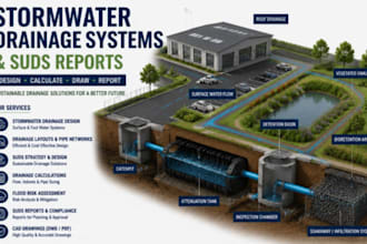 design stormwater drainage systems and suds reports