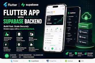 build a flutter app with supabase backend auth and database