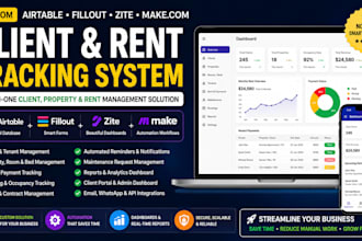 build airtable fillout zite make com client CRM and rent tracking system