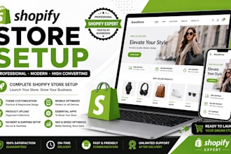 create a professional shopify store setup and shopify website