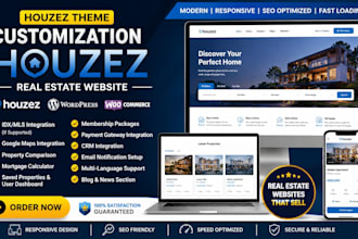 customize houzez theme, houzez real estate website, wordpress property website