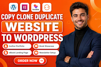 clone, copy, duplicate any website into wordpress elementor