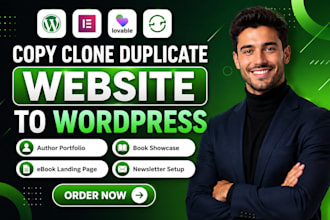 clone, copy, duplicate any website into wordpress elementor