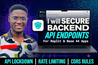 secure backend API endpoints for your replit or base 44 app