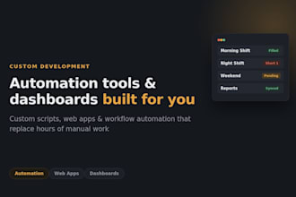 build a custom scheduling, reporting, or workflow automation tool