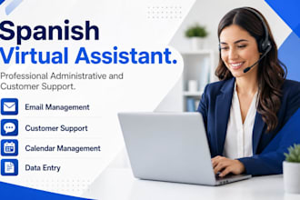 provide professional virtual administrative support in spanish