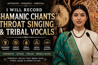 record authentic shamanic chants, throat singing and tribal vocals