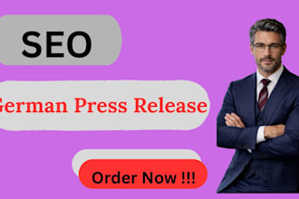 write press release SEO PR distribution news publishing german PR writing