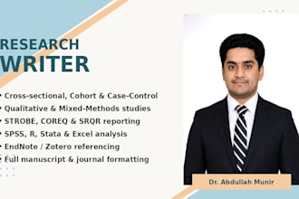 provide medical research writing and data analysis