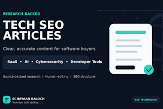 write research backed SEO blog articles for saas ai and cybersecurity