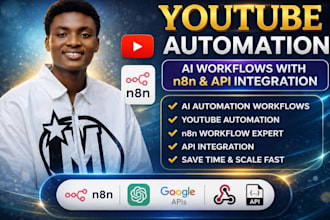 build n8n ai youtube automation workflow with API