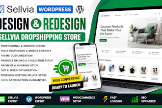 design sellvia website redesign sellvia wordpress dropshipping store