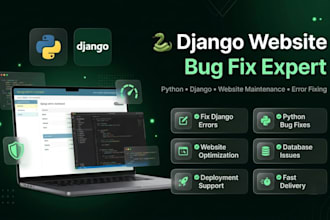 fix django, python or react website bugs