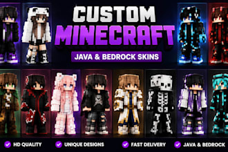 create custom minecraft java and bedrock skins