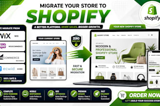 migrate your wix woocommerce bigcommerce ecwid store to shopify store migration