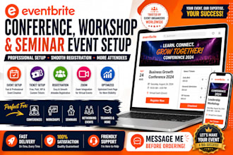 create eventbrite conference workshop and seminar event setup